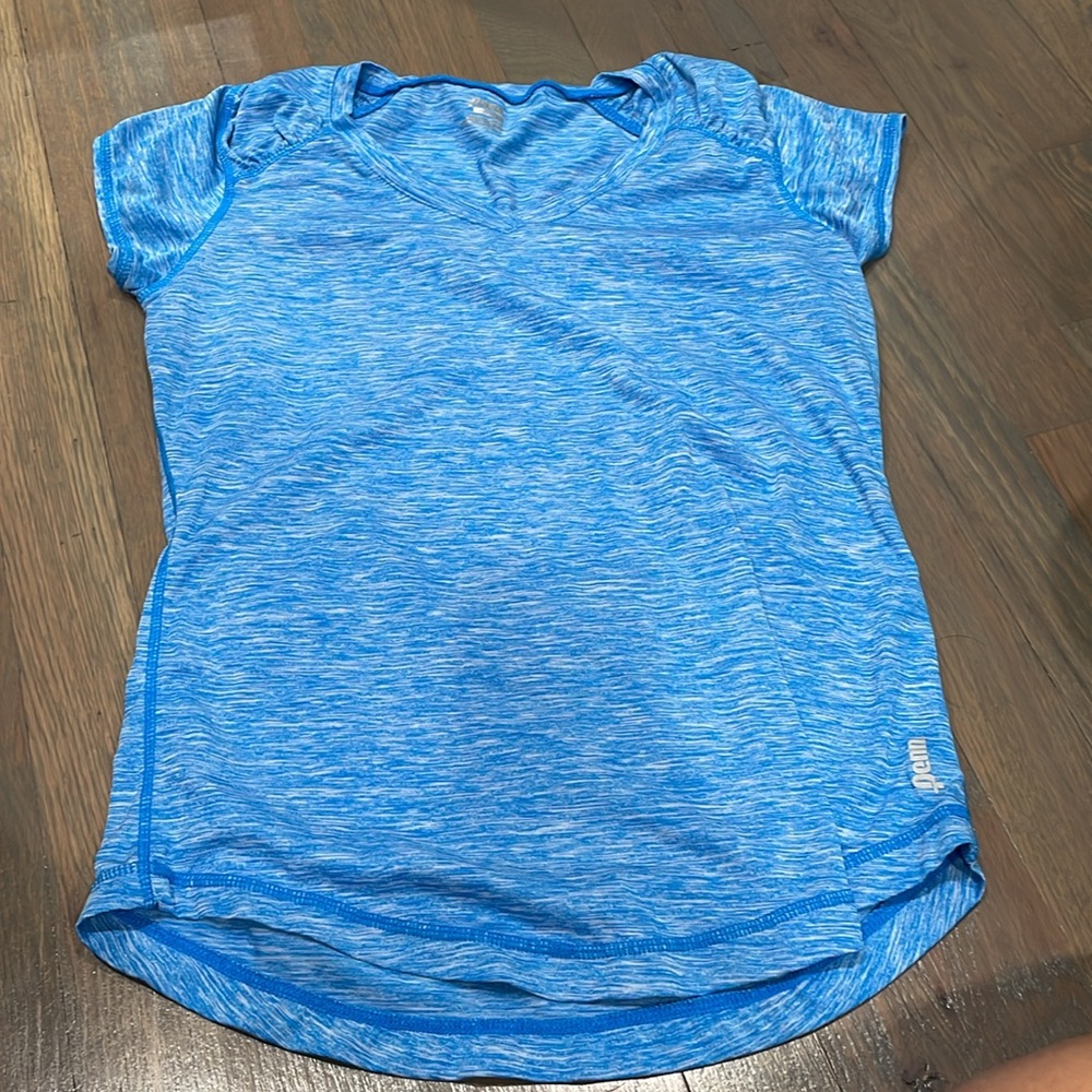 Blue Short Sleeve Women's Top